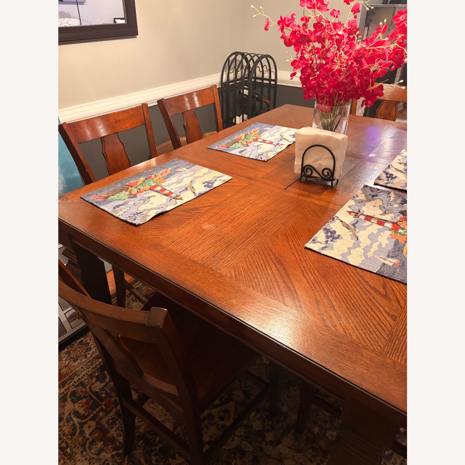 Ashley Furniture Dark Brown Dining Table - image-3