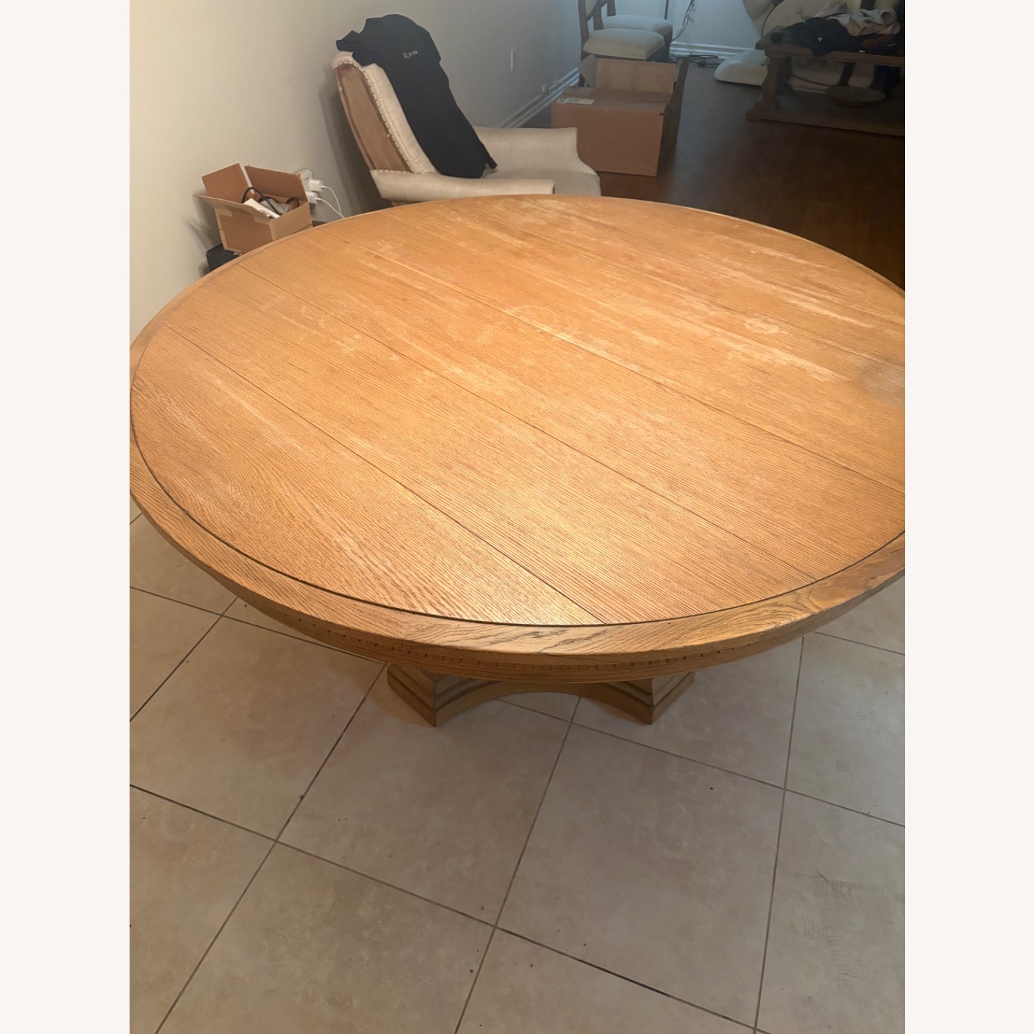 Restoration Hardware Natural Wood Dining Table - image-5