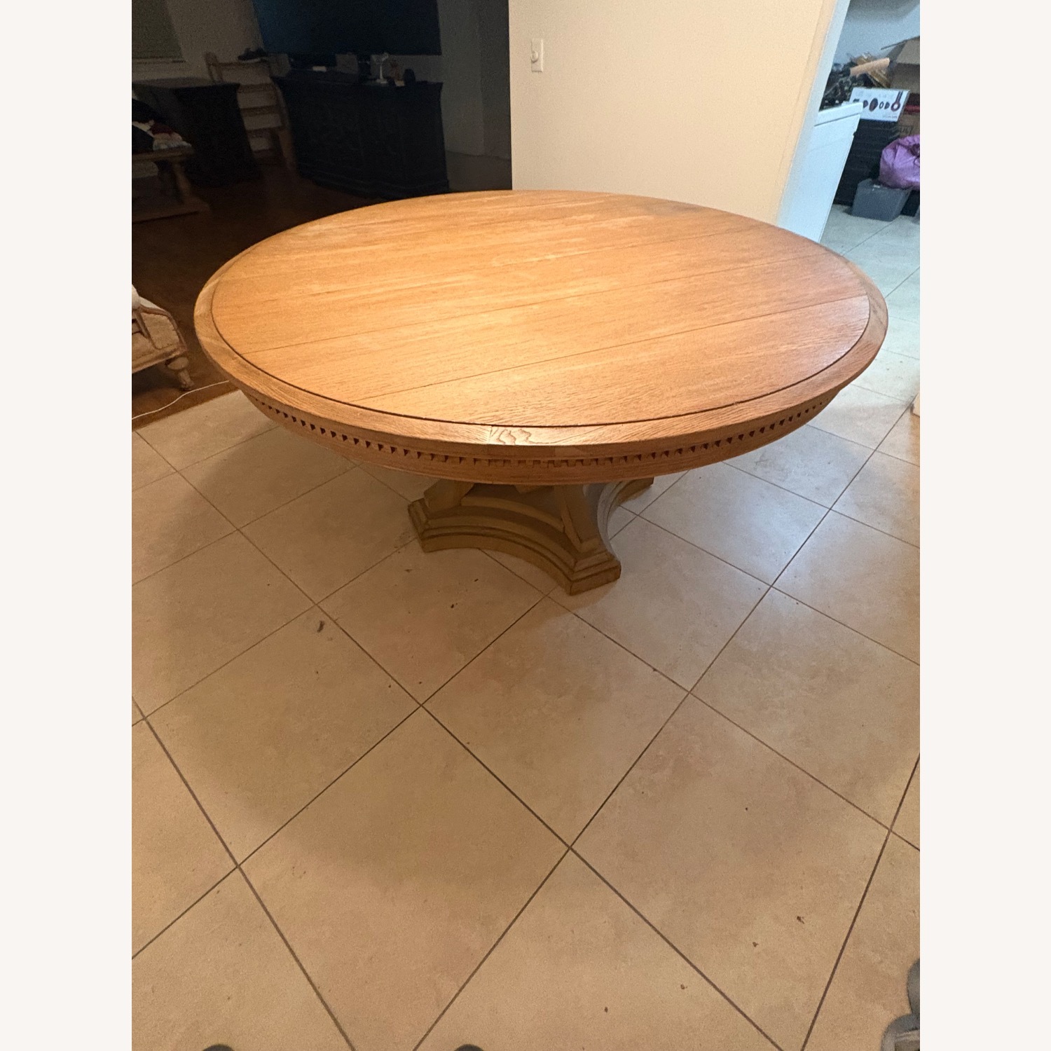 Restoration Hardware Natural Wood Dining Table - image-6