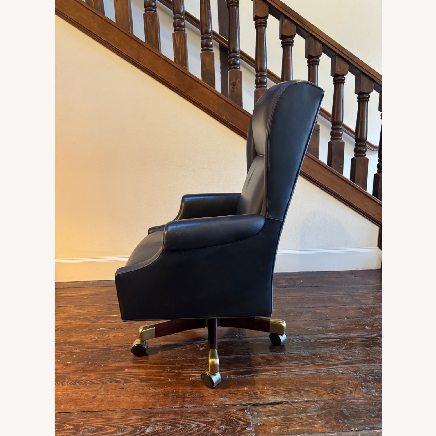 Ross Perot EDS Leather Executive Swivel Chairs - image-7