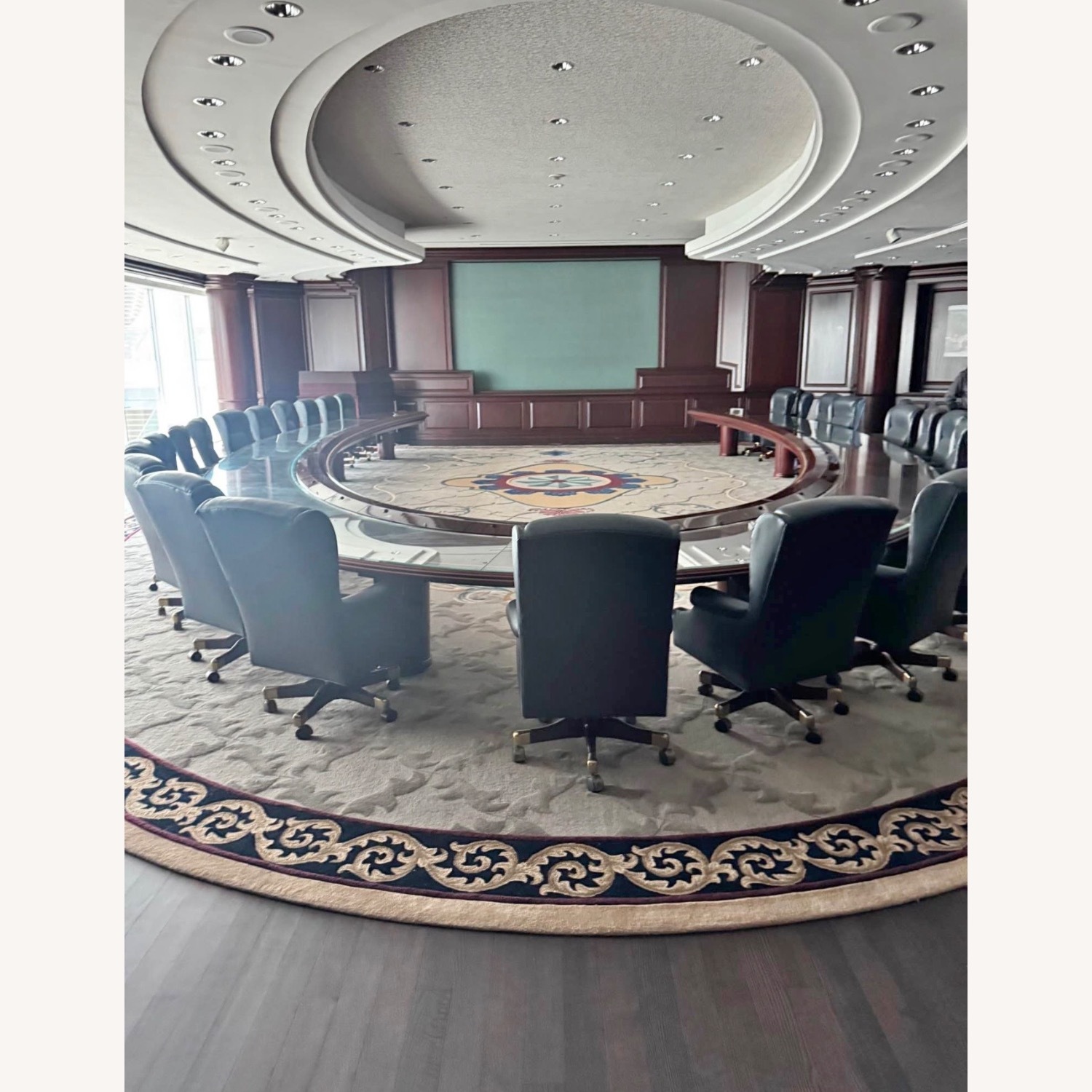 Ross Perot EDS Leather Executive Swivel Chairs - image-8