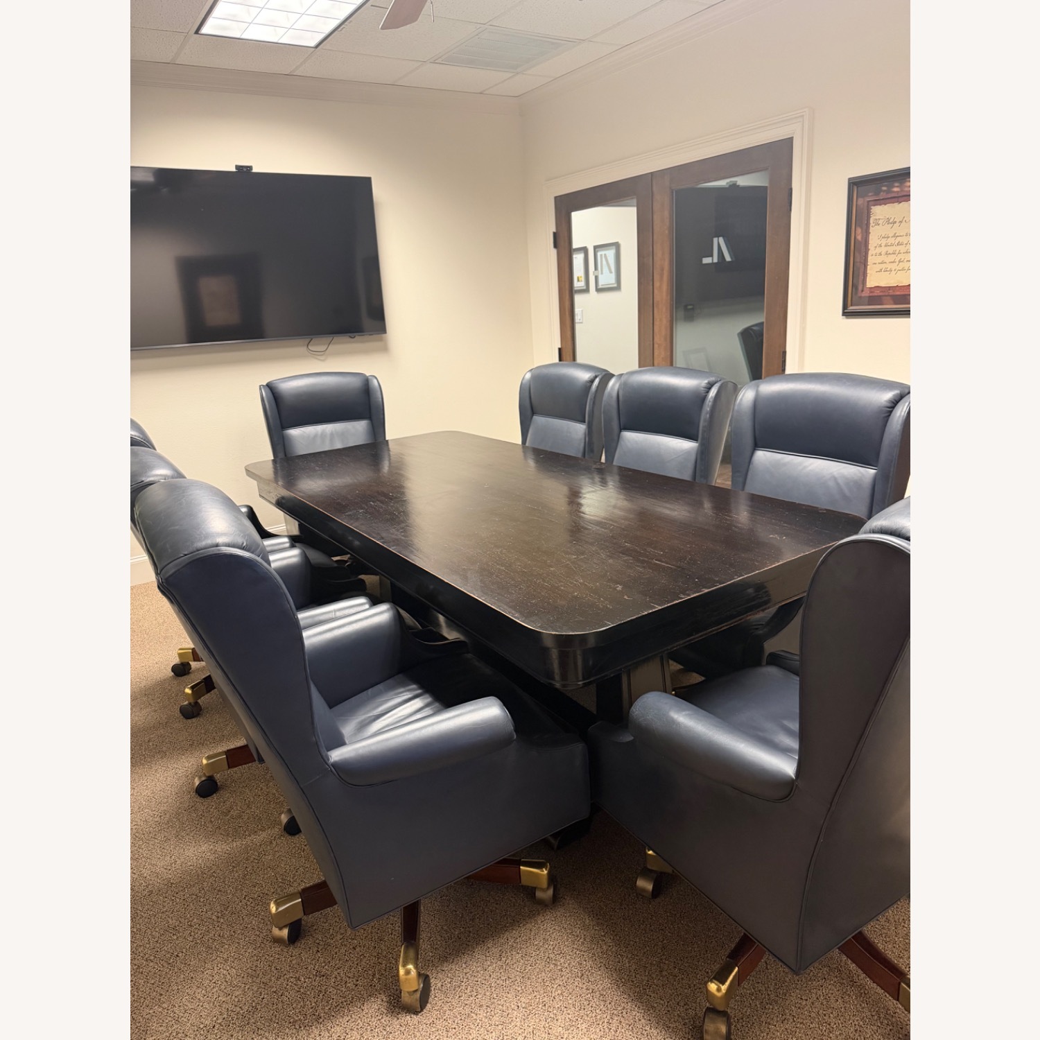 Ross Perot EDS Leather Executive Swivel Chairs - image-2