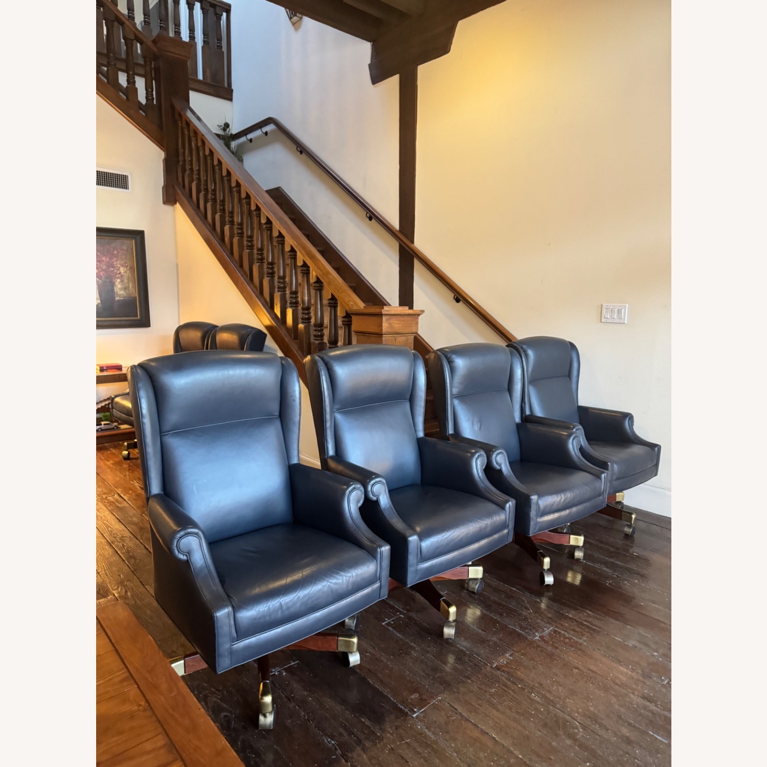 Ross Perot EDS Leather Executive Swivel Chairs - image-3