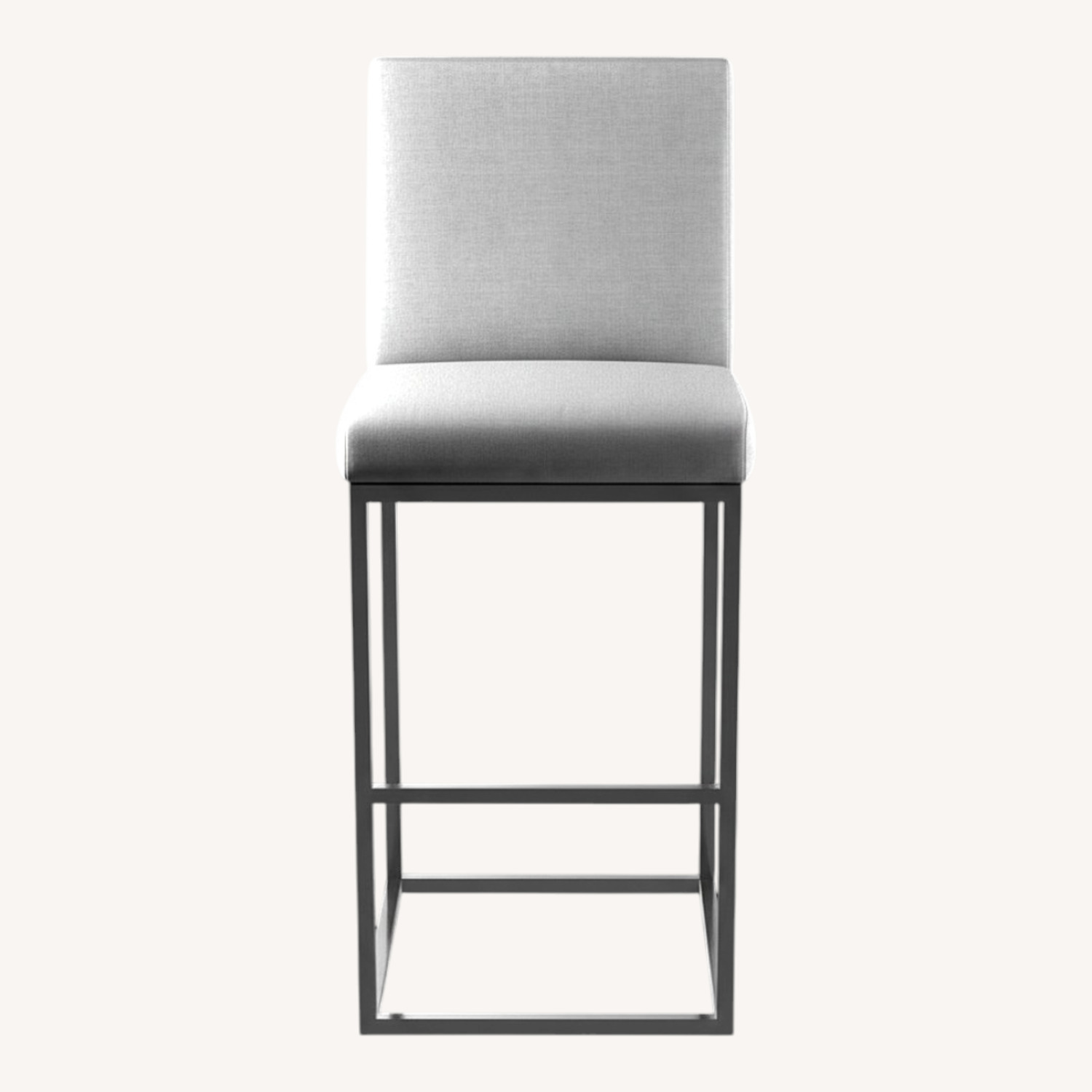 Restoration Hardware Emery Counter Stools Set of 5 Gray Leather - image-0