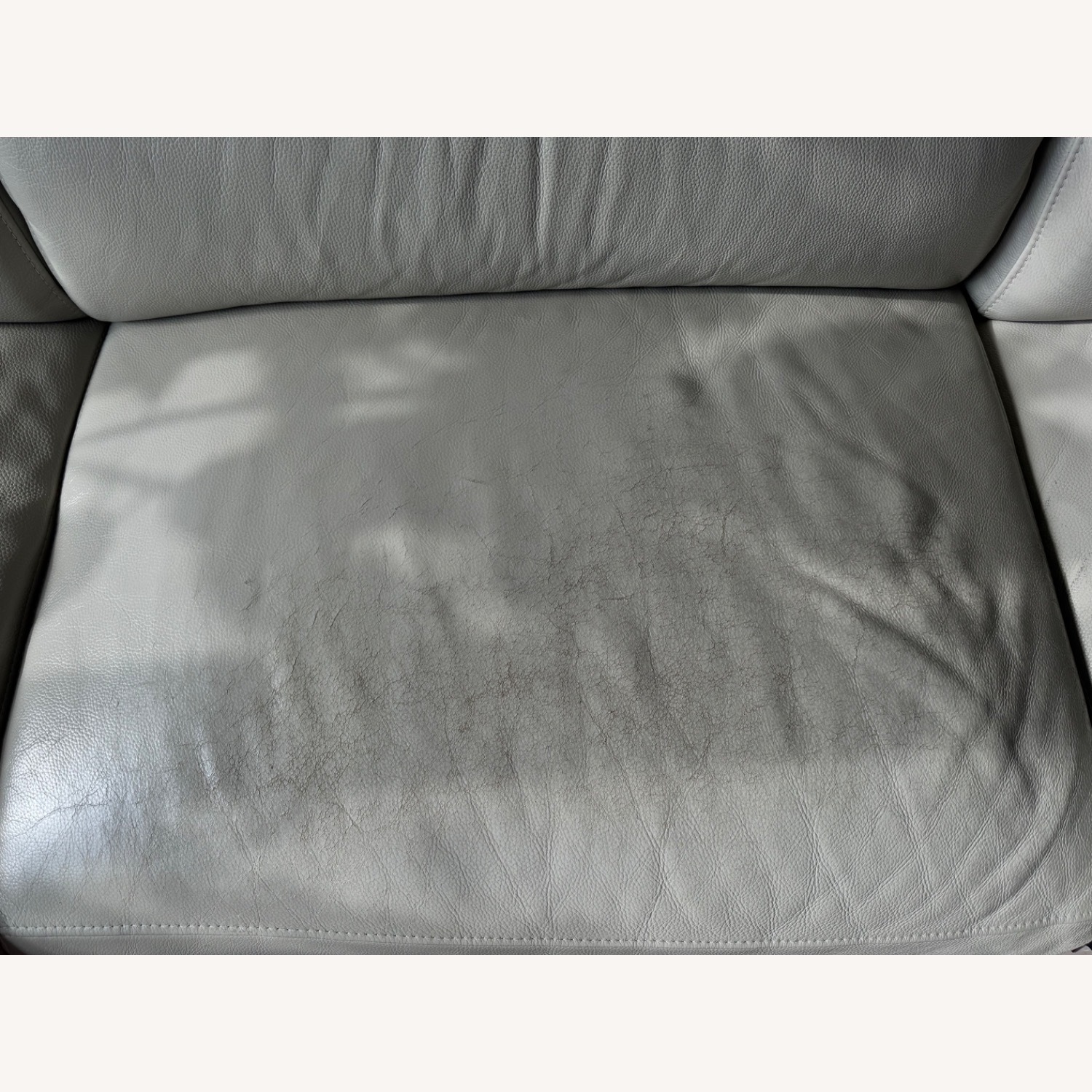 Macy's Nevio Leather Sofa + Ottoman - image-7