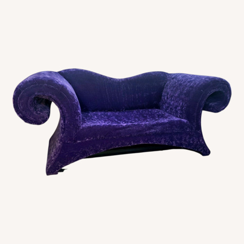 Used Vintage/Antique Purple Velvet 2 Seater Sofa for sale on AptDeco