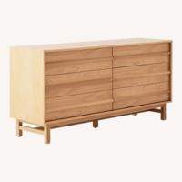 EQ3 Marcel Double Dresser Natural Wood Dresser