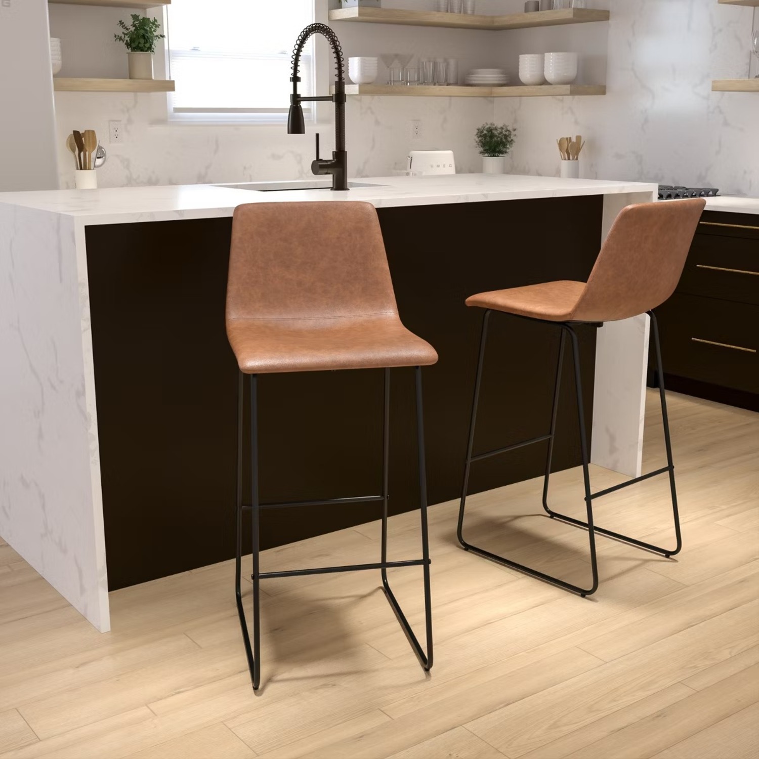 Target Mid-Century Upholstered Bar Stools - image-3