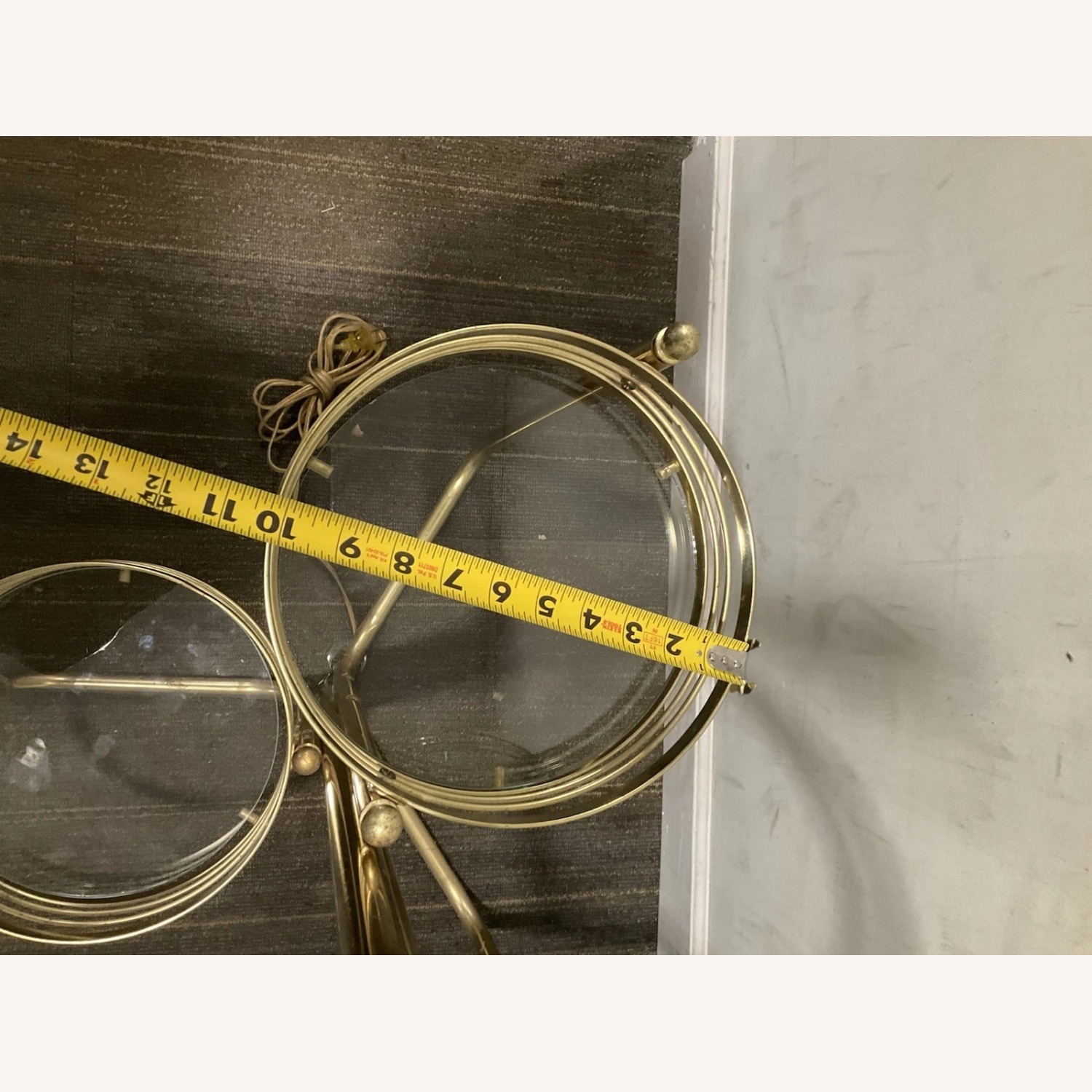 Vintage Floor Lamp 3 Tiered Glass Plant Stands - image-7