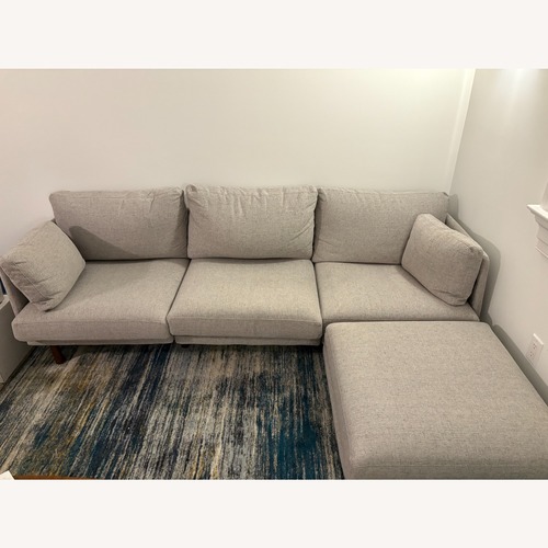 Used Burrow Field Light Gray Fabric 3+ Piece Sectional for sale on AptDeco