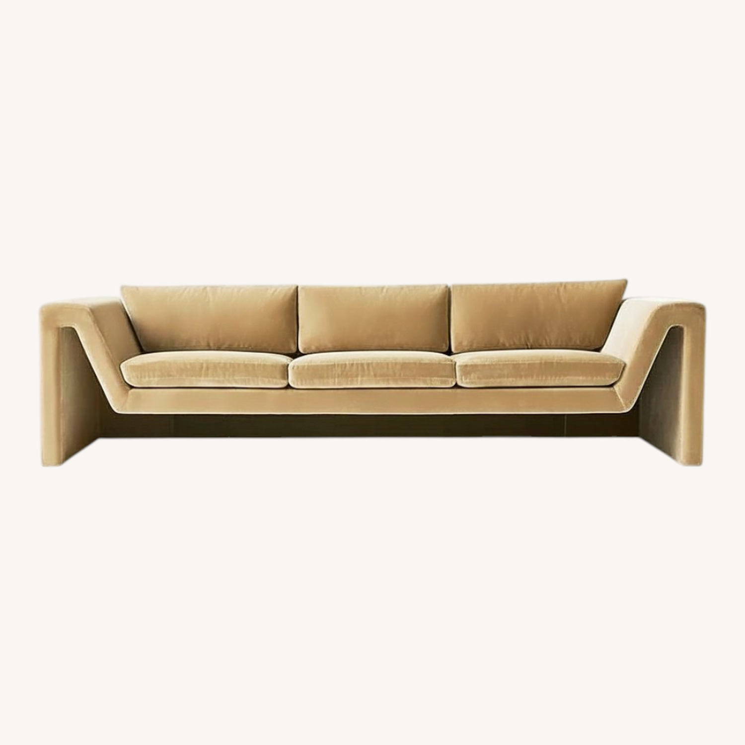 CB2 Perimeter Camel Faux Mohair Sofa - image-0