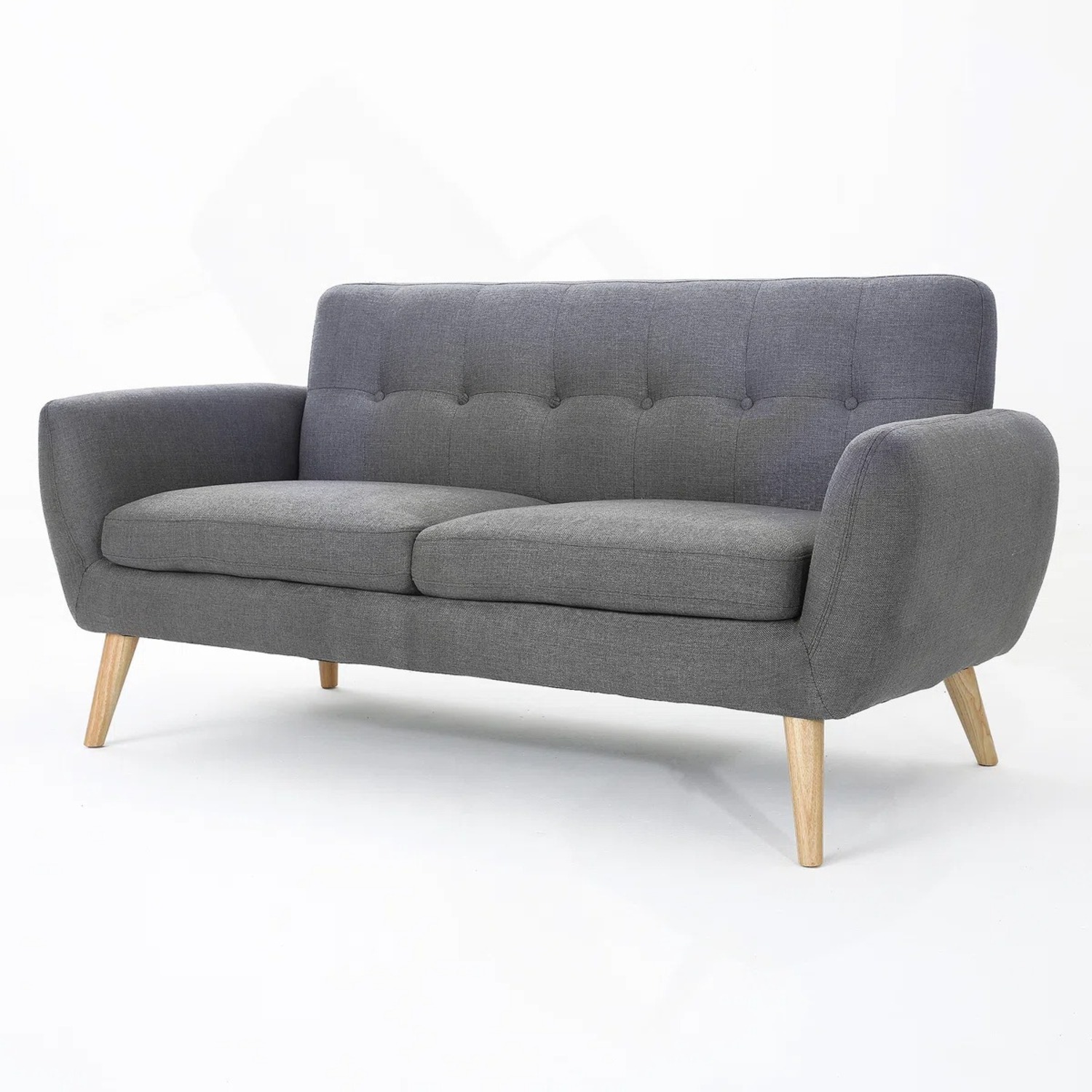 Wayfair Dark Gray Fabric Loveseat - image-3