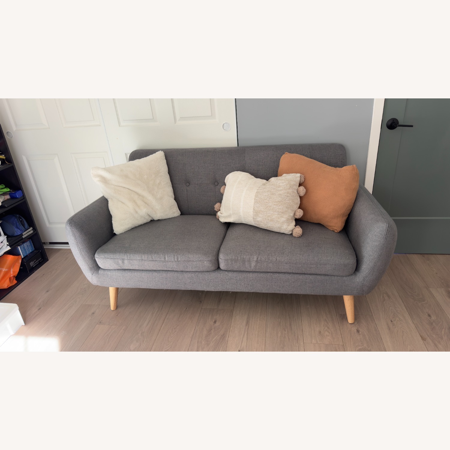 Wayfair Dark Gray Fabric Loveseat - image-7