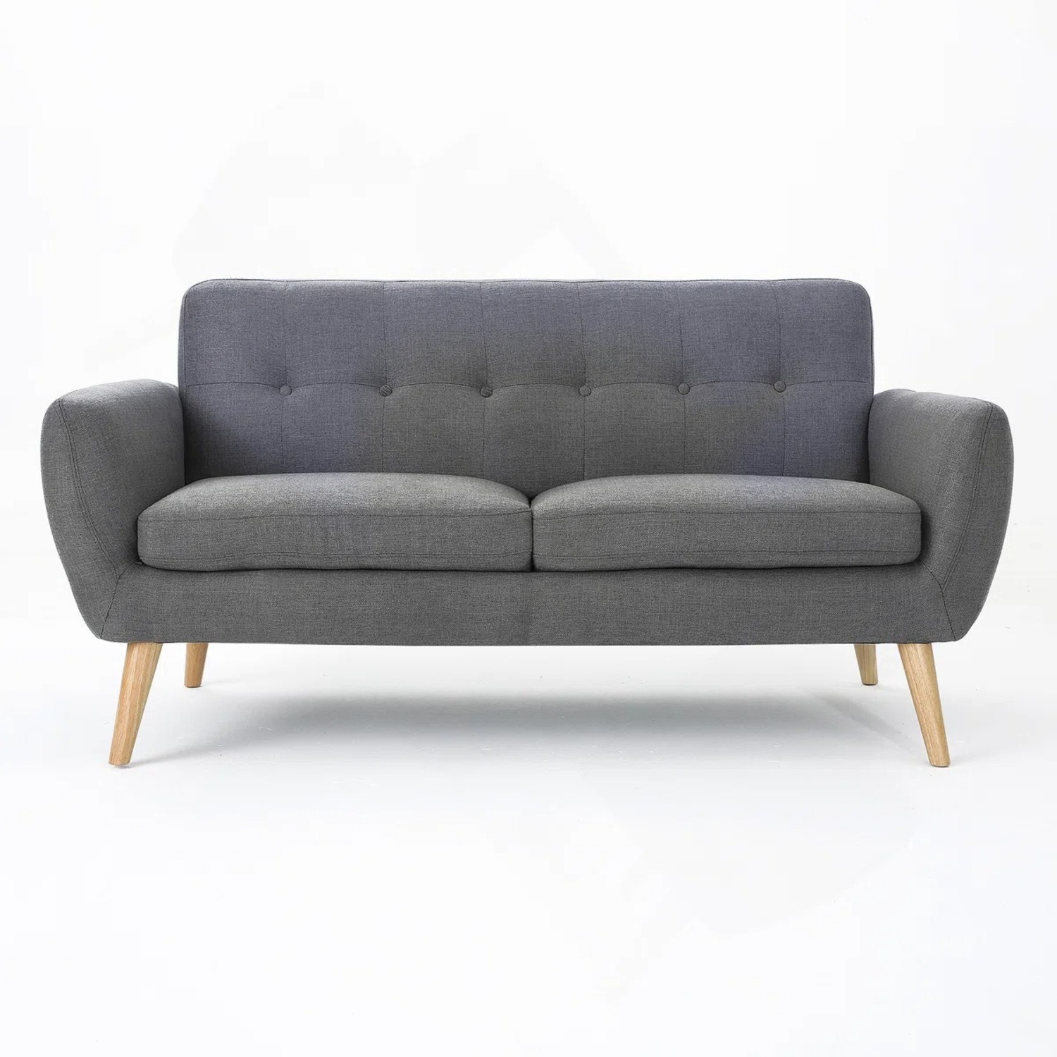 Wayfair Dark Gray Fabric Loveseat - image-4