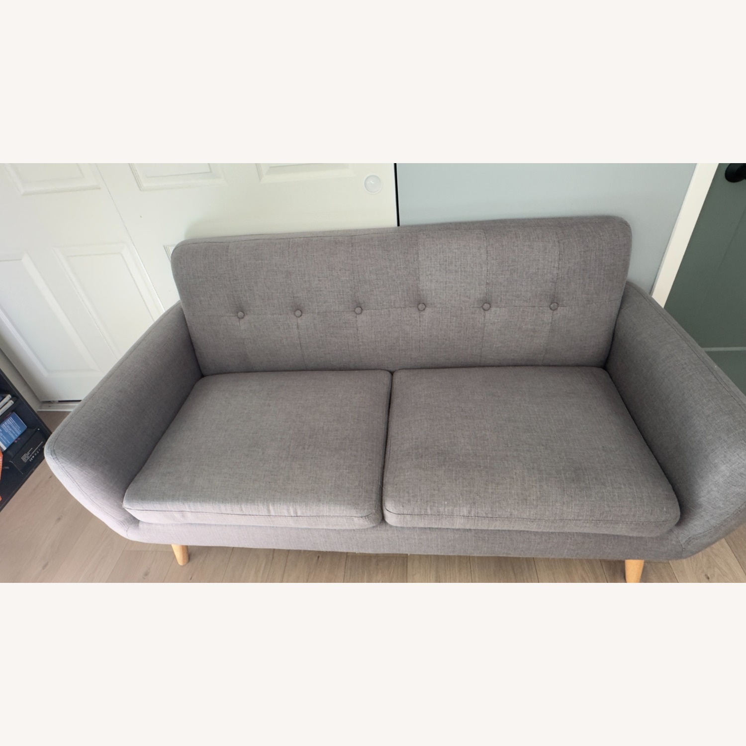 Wayfair Dark Gray Fabric Loveseat - image-9