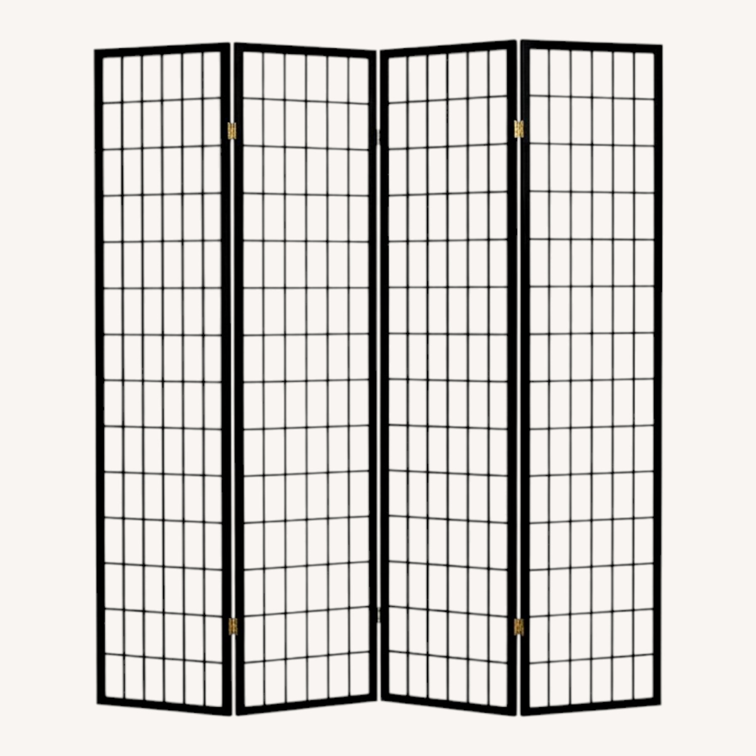 Black Wooden Shoji Screen - image-0