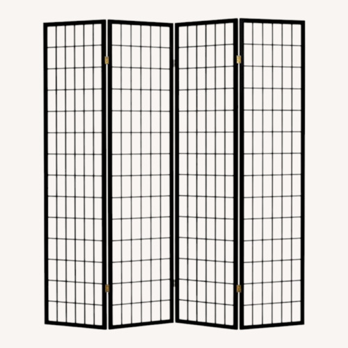 Used Black Wooden Shoji Screen for sale on AptDeco