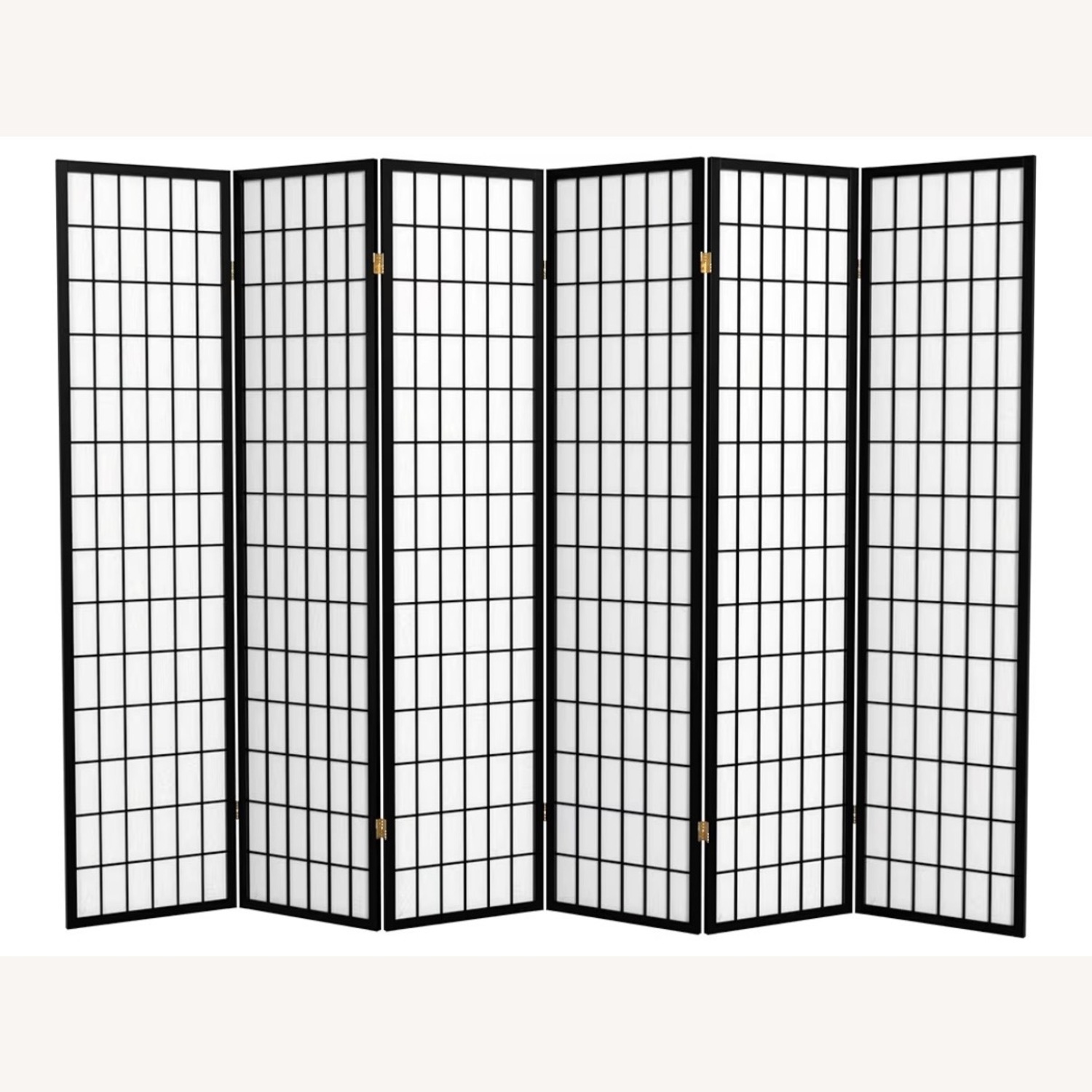 Black Wooden Shoji Screen - image-1