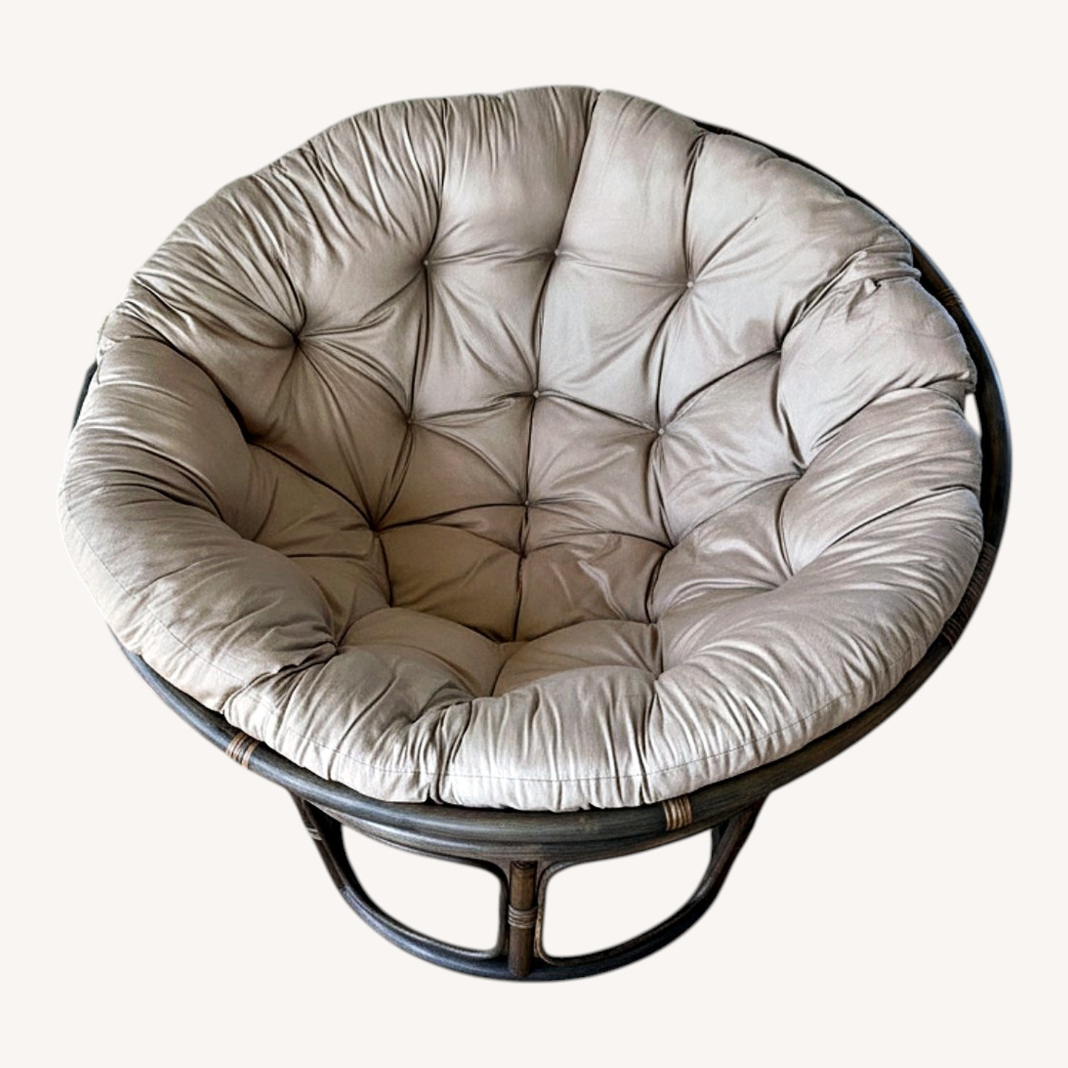 Pier 1 Imports Papasan Chair and Ottoman - image-0