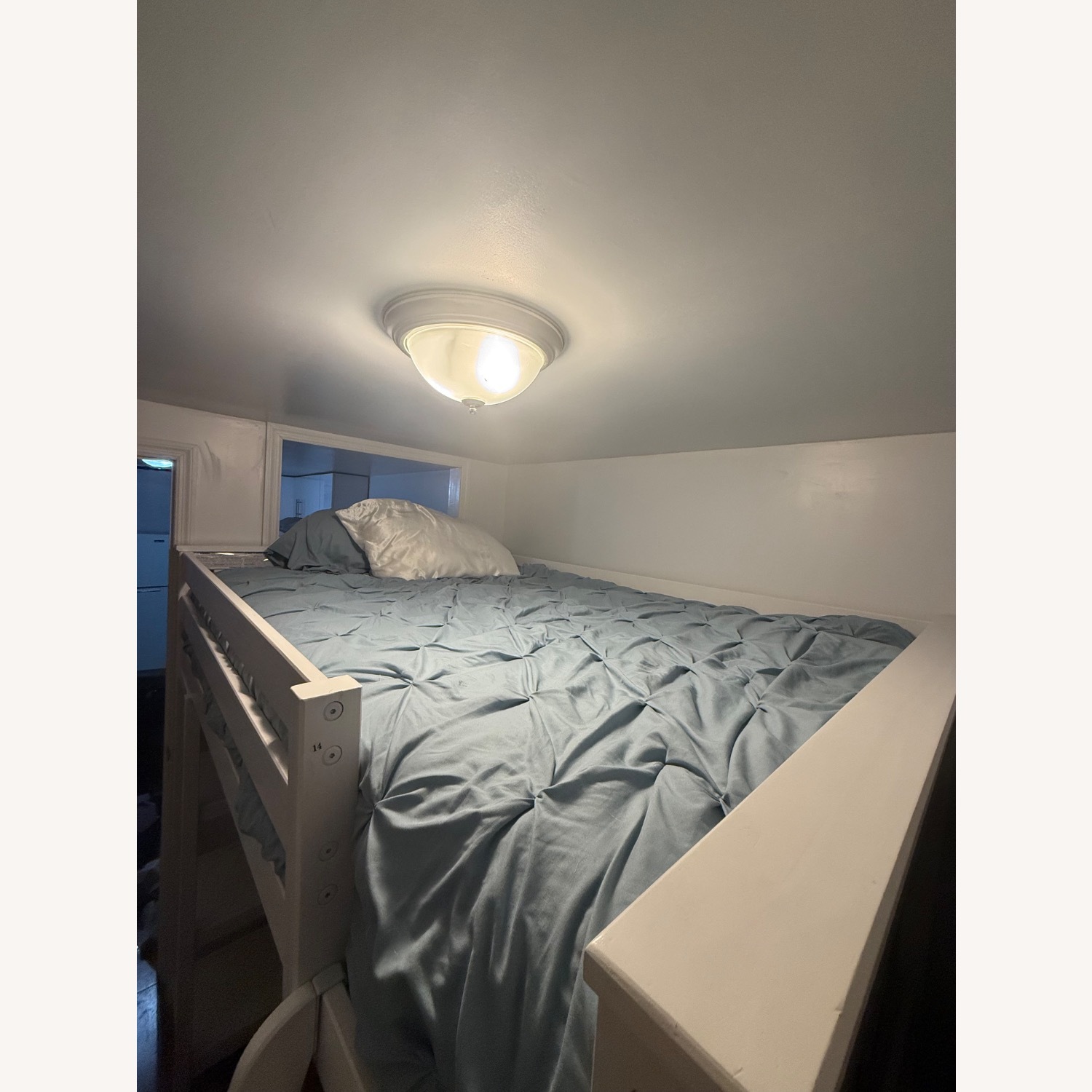 White Wood Loft Bed - image-5