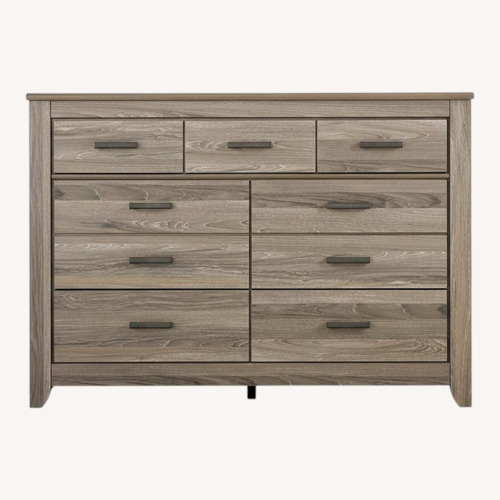 Used Ashley Furniture Zelen Dark Brown Wood Veneer Dresser for sale on AptDeco