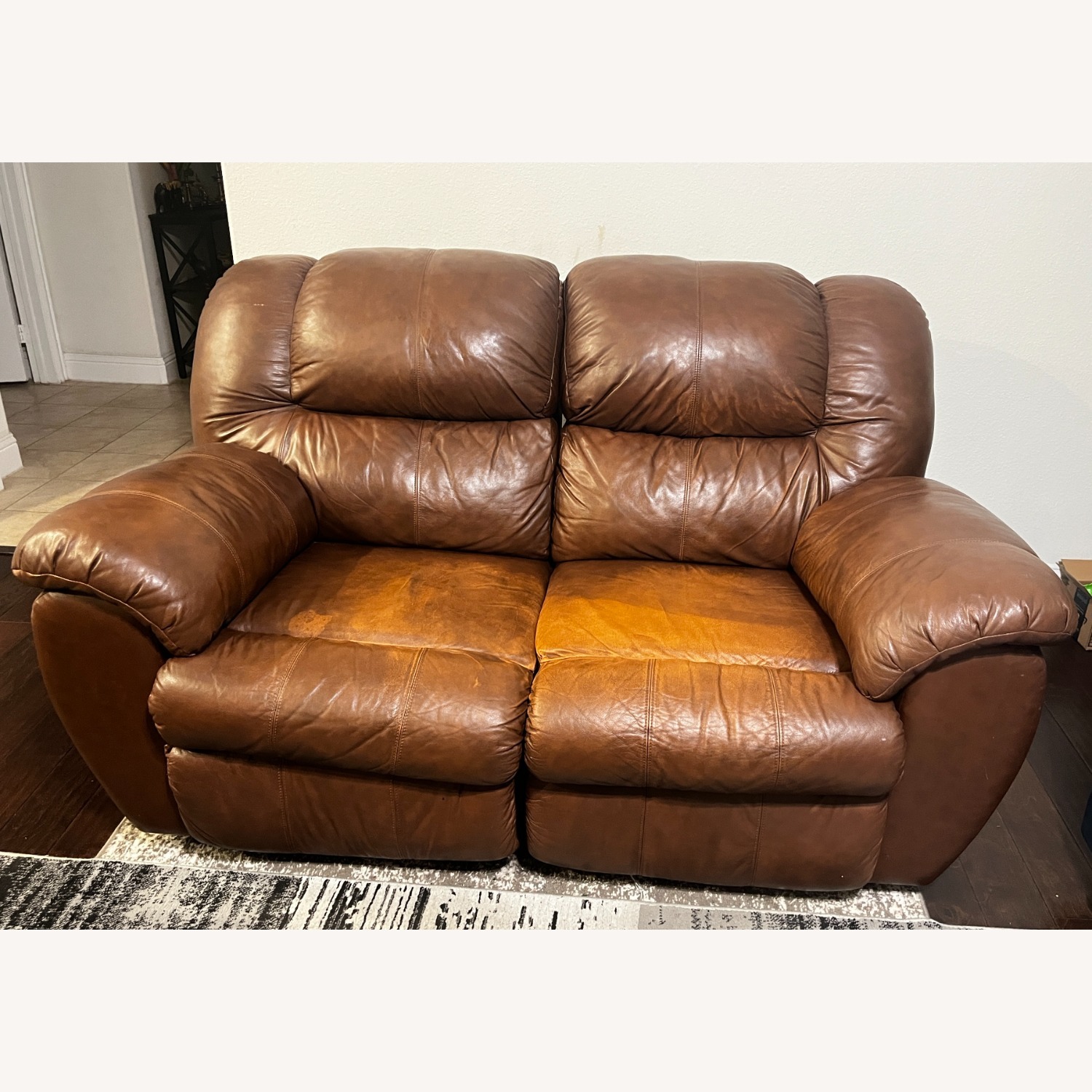Ashley Furniture Dark Brown Loveseat - image-1
