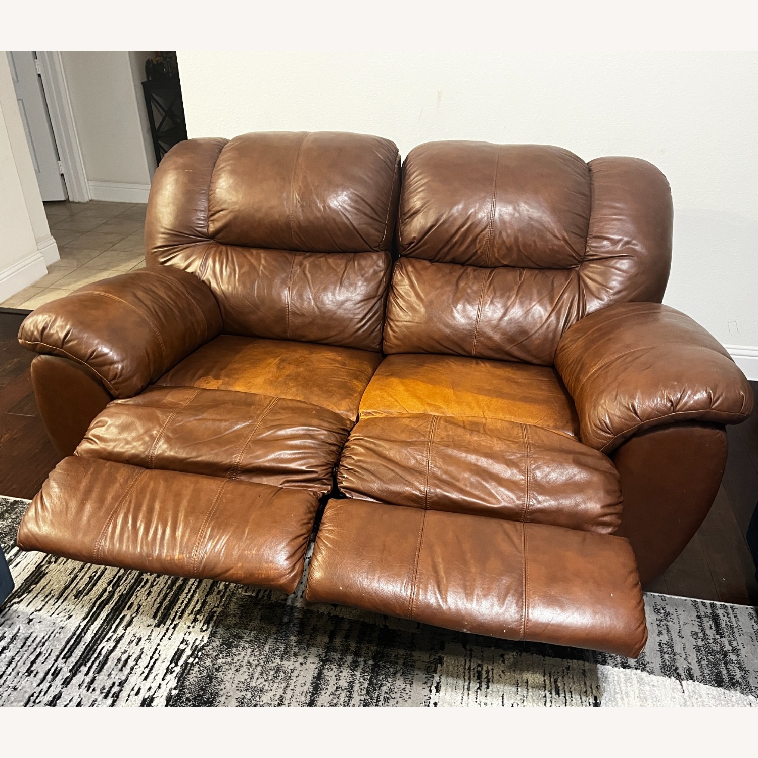 Ashley Furniture Dark Brown Loveseat - image-3