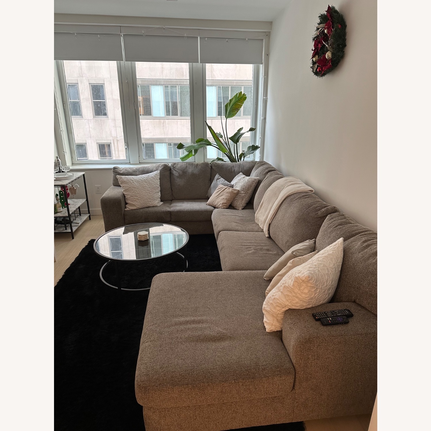 Ashley Furniture Dark Gray L-Shaped Sectional - image-3