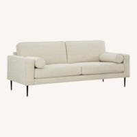 Ashley Furniture White Fabric 3+ Seater Sofa