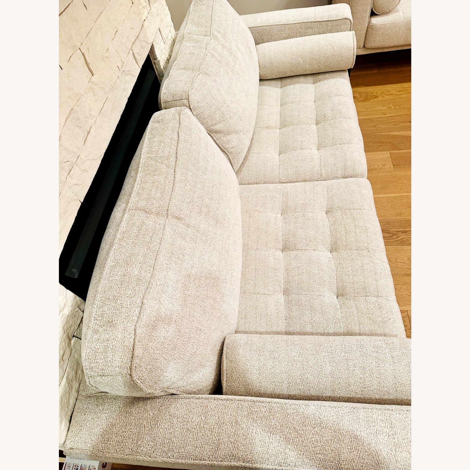 Ashley Furniture White Fabric 3+ Seater Sofa - image-2