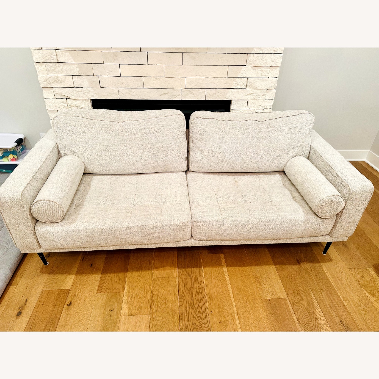 Ashley Furniture White Fabric 3+ Seater Sofa - image-1