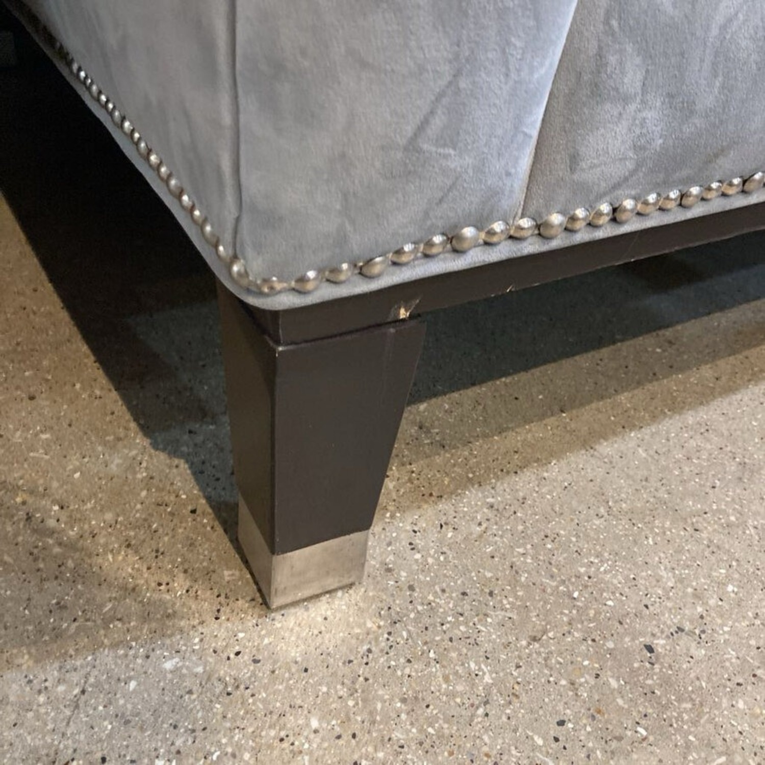 Roy's Furniture Velour Single Cushion Tufted Sofa - image-12