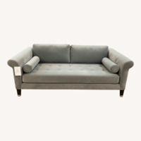 Roy's Furniture Velour Single Cushion Tufted Sofa