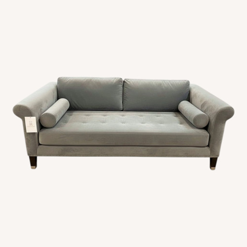 Used Roy's Furniture Velour Single Cushion Tufted Sofa for sale on AptDeco