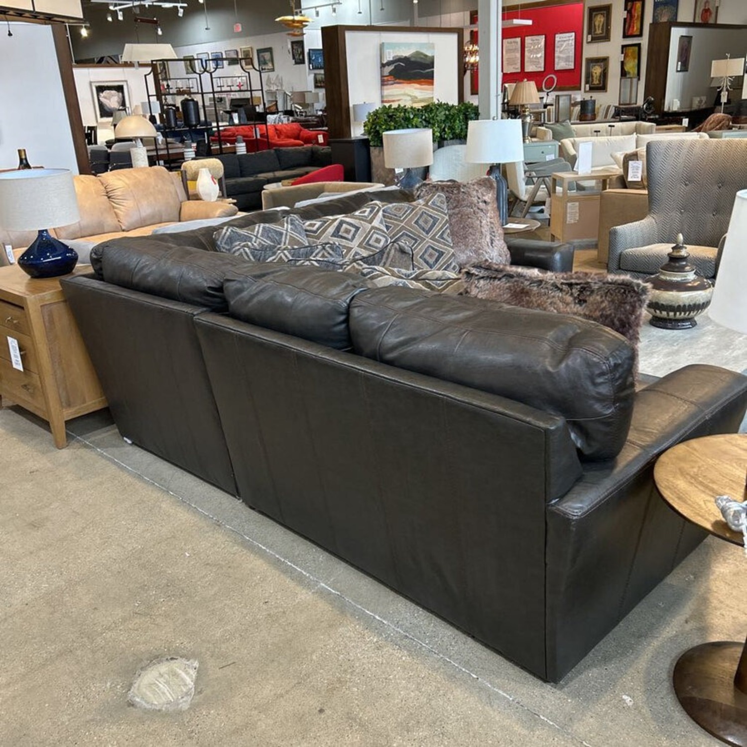 Italian Leather 2 Piece Sectional - image-4