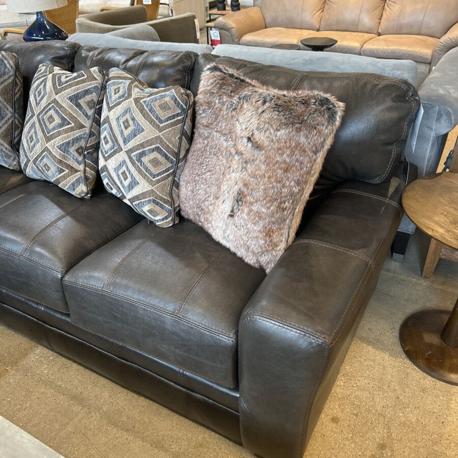 Italian Leather 2 Piece Sectional - image-2