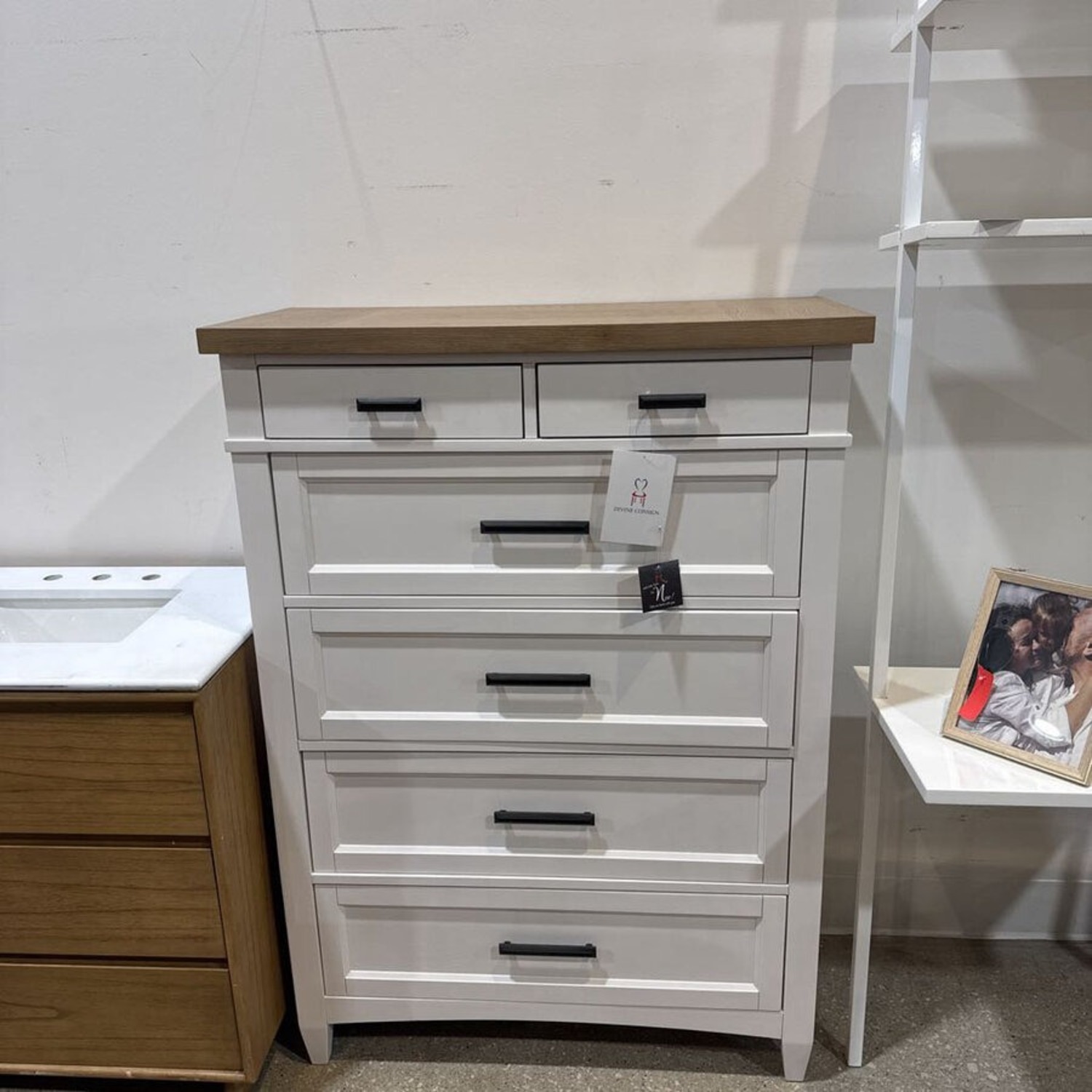 Americana Modern Cotton 6 Drawer Chest Dresser - image-1