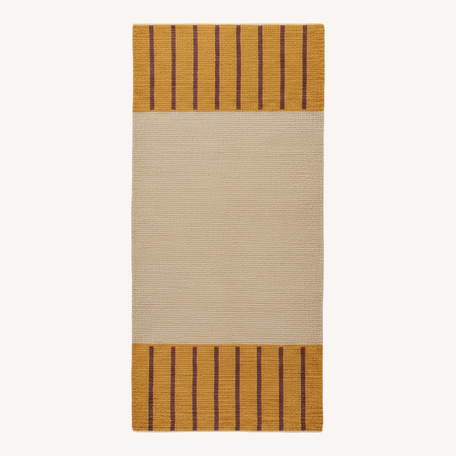 Revival Rugs Yellow Fabric Small Rug 5' x 8' - image-0