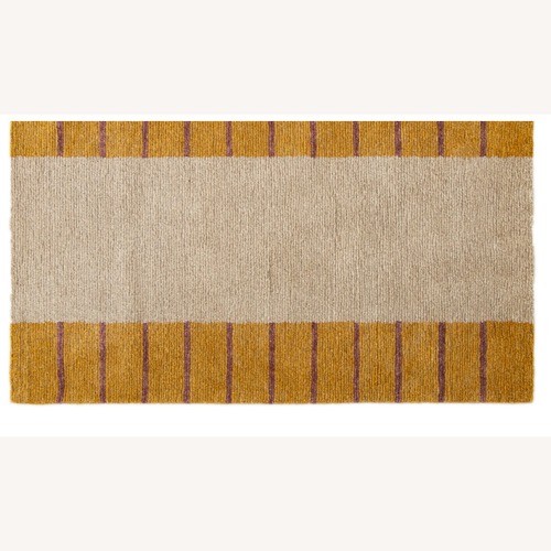 Used Revival Rugs Yellow Fabric Small Rug 5' x 8' for sale on AptDeco
