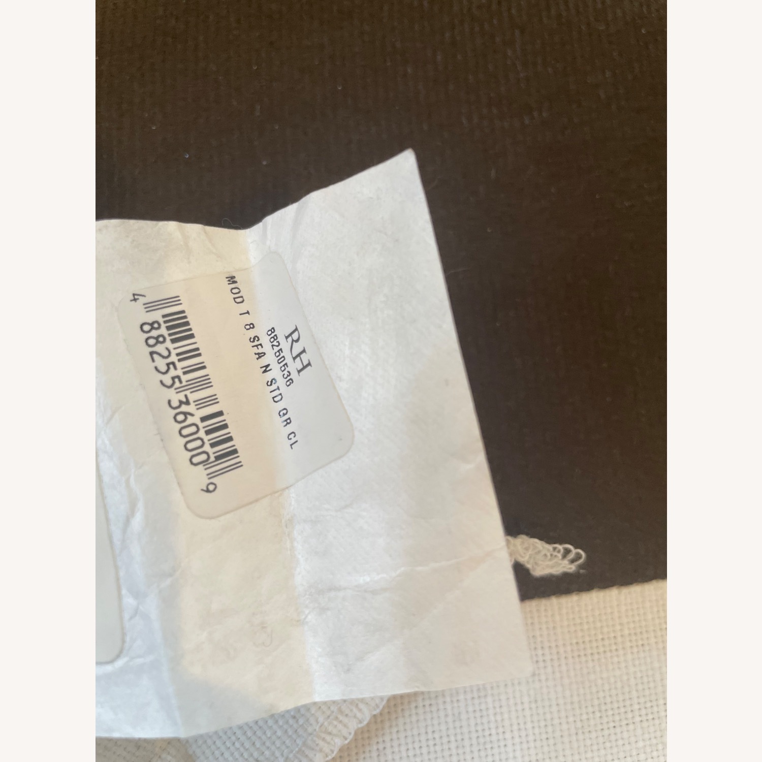 Restoration Hardware White Fabric 2 Seater Sofa - image-6