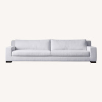 Restoration Hardware White Fabric 2 Seater Sofa