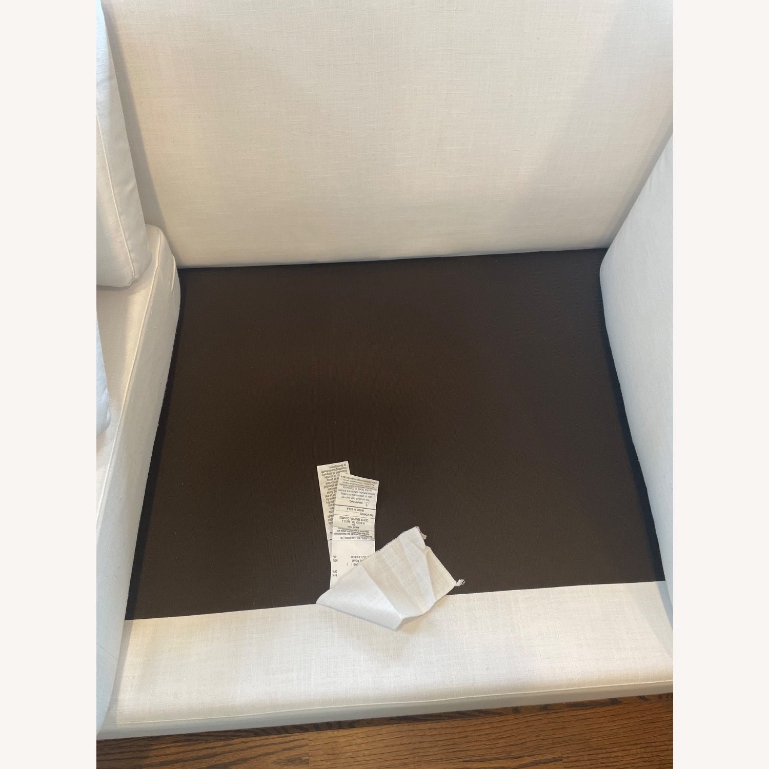 Restoration Hardware White Fabric 2 Seater Sofa - image-7