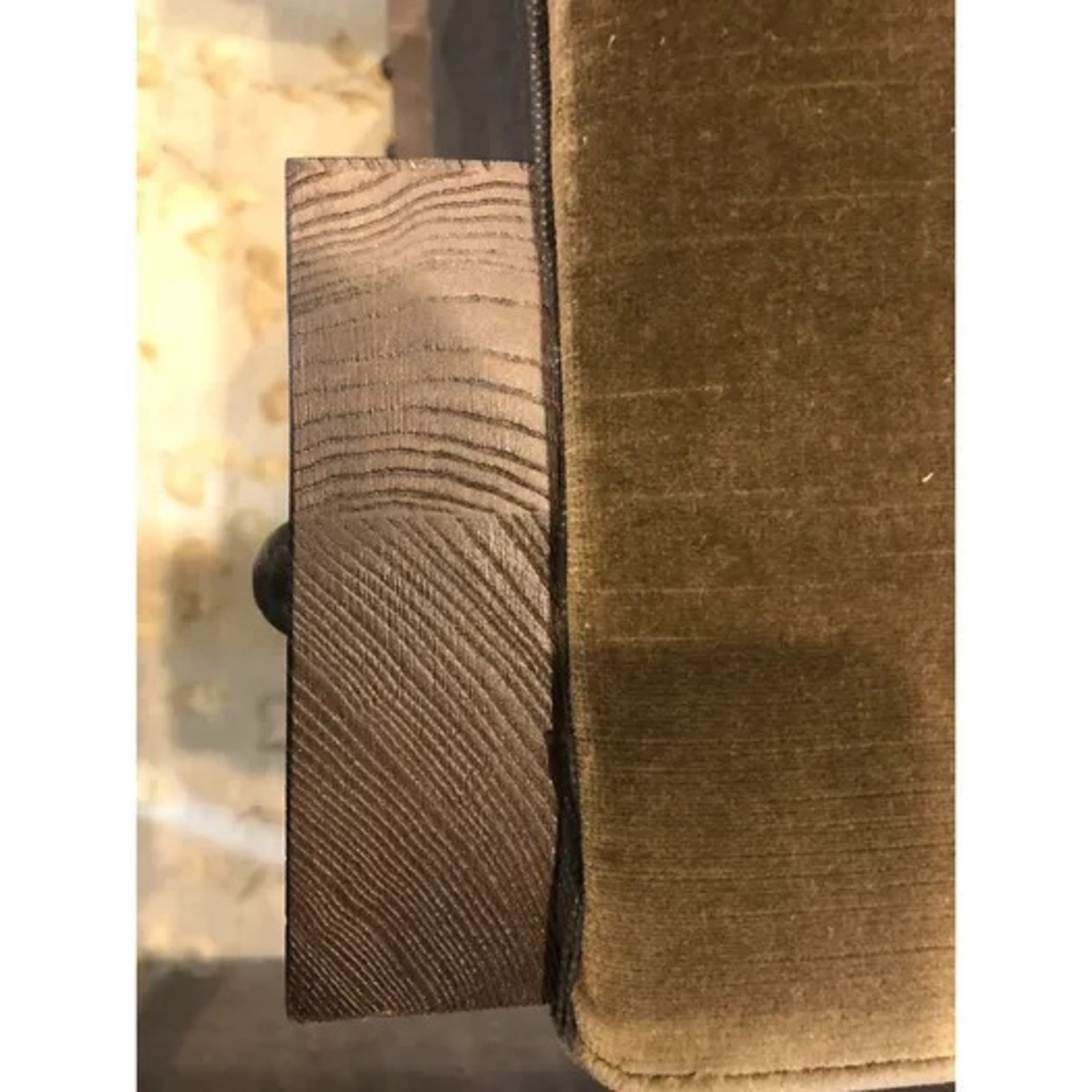 Restoration Hardware Maxwell Light Brown Velvet Ottomans - image-7