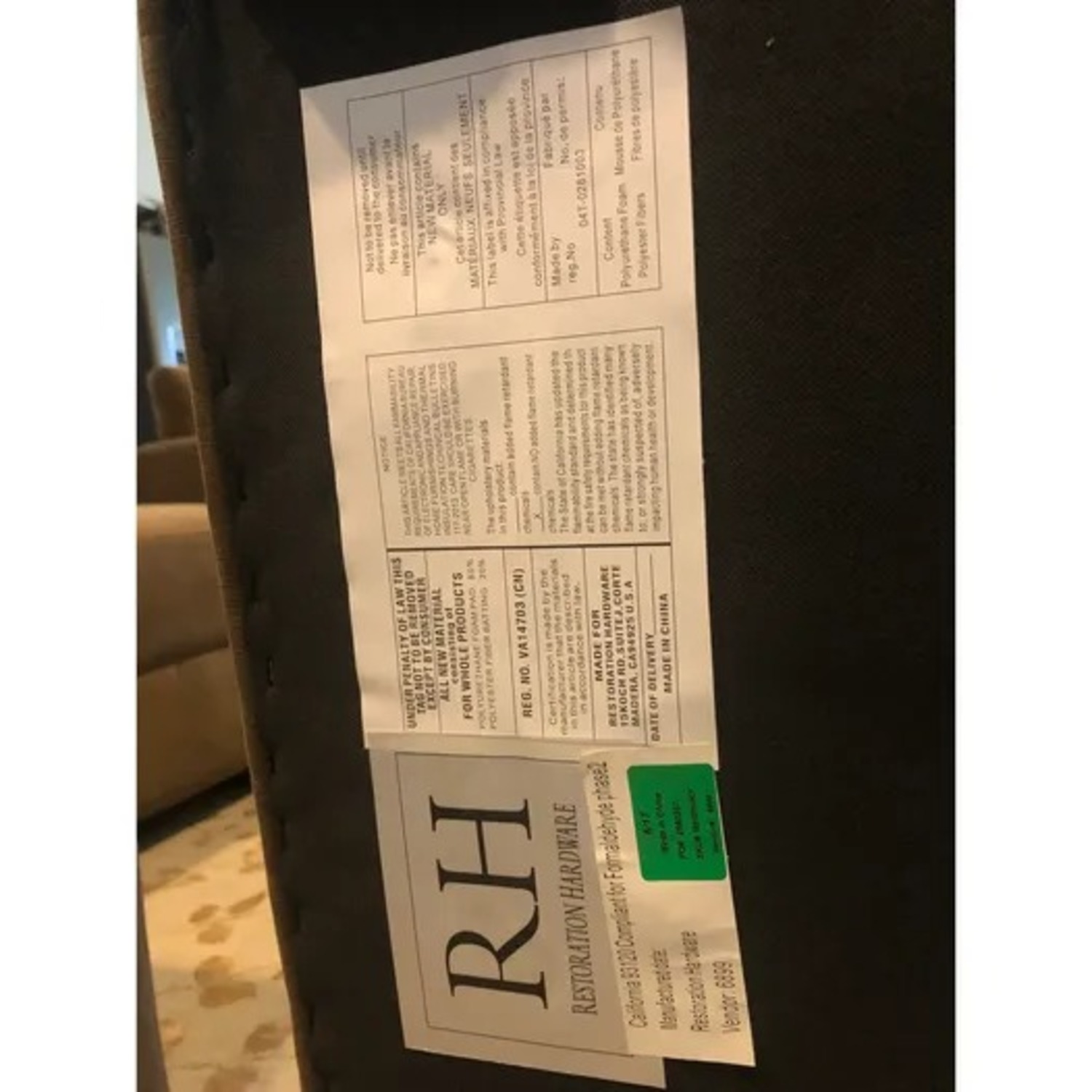 Restoration Hardware Maxwell Light Brown Velvet Ottomans - image-9