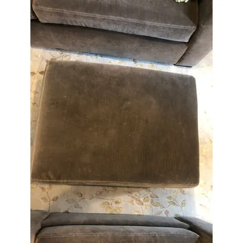 Used Restoration Hardware Maxwell Light Brown Velvet Ottomans for sale on AptDeco