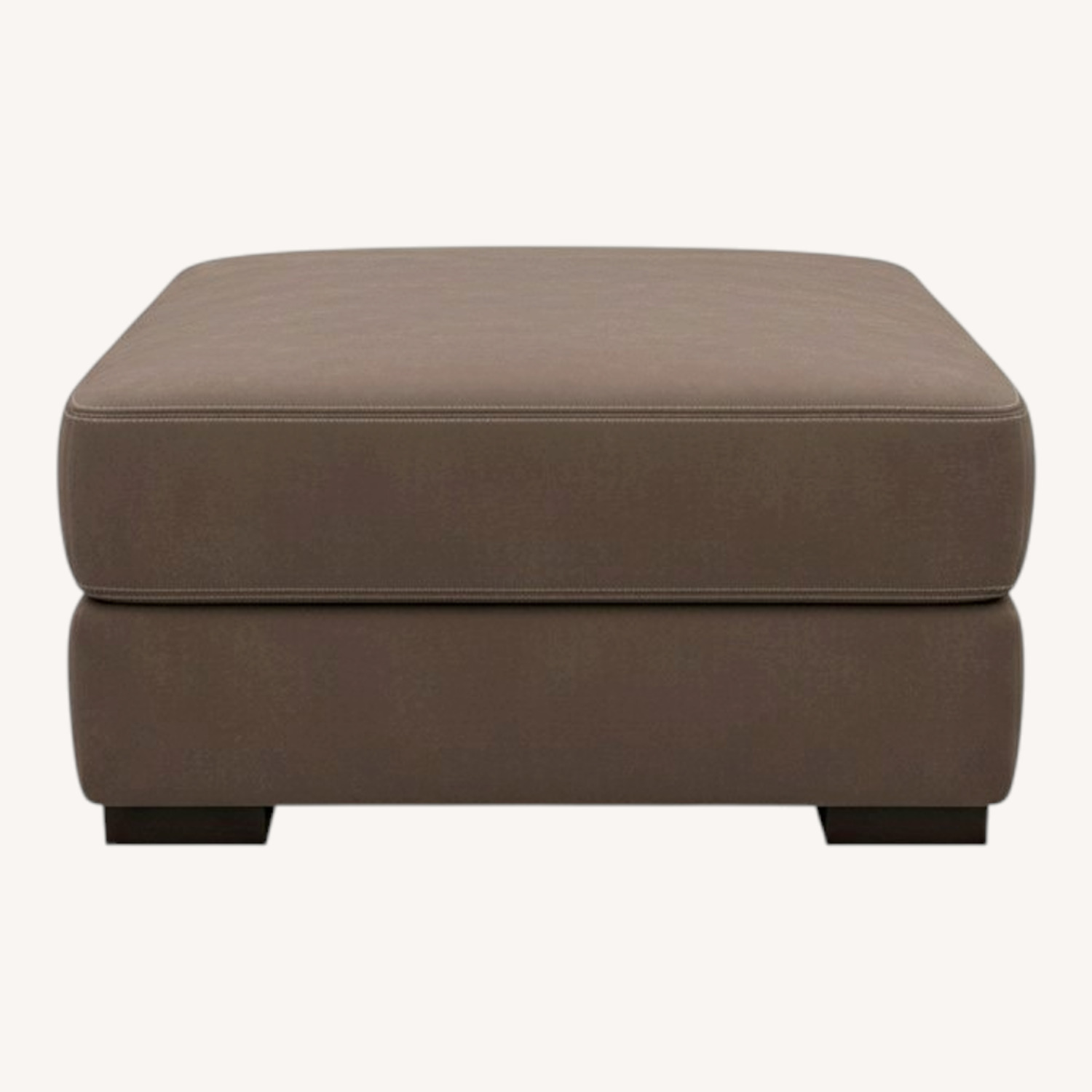 Restoration Hardware Maxwell Light Brown Velvet Ottomans - image-0