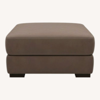 Restoration Hardware Maxwell Light Brown Velvet Ottomans
