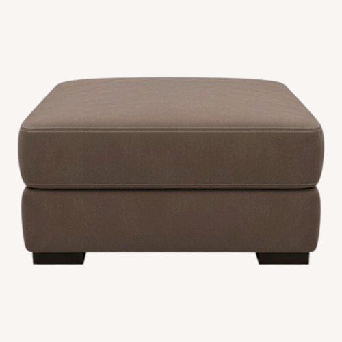 Used Restoration Hardware Maxwell Light Brown Velvet Ottomans for sale on AptDeco