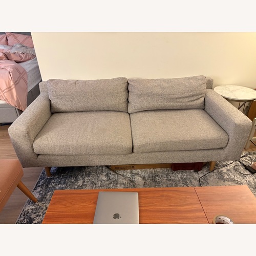 Used West Elm Eddy Light Gray Fabric 2 Seater Sofa for sale on AptDeco
