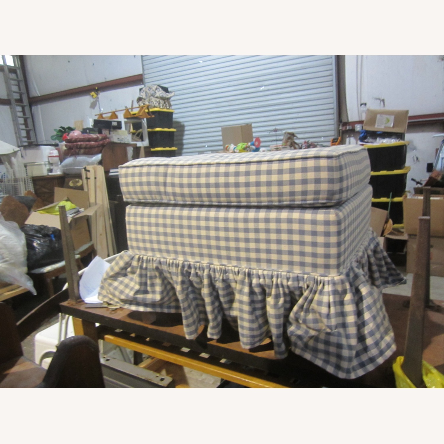 Vintage/Antique Fabric Ottoman - image-3